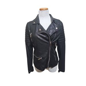 Blank NYC Vegan|Faux Leather Asymmetrical Moto Jacket Sz M EUC